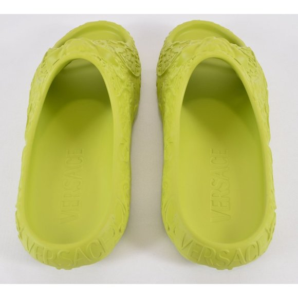 NEW Versace Men\'s BAROQUE MEDUSA Citron Rubber Pool Slides Sandals Size 42 9 main image 12